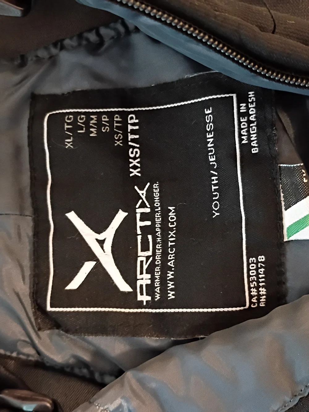 Arctix Kids Black Snow Bib Joggers with Zipper Pockets